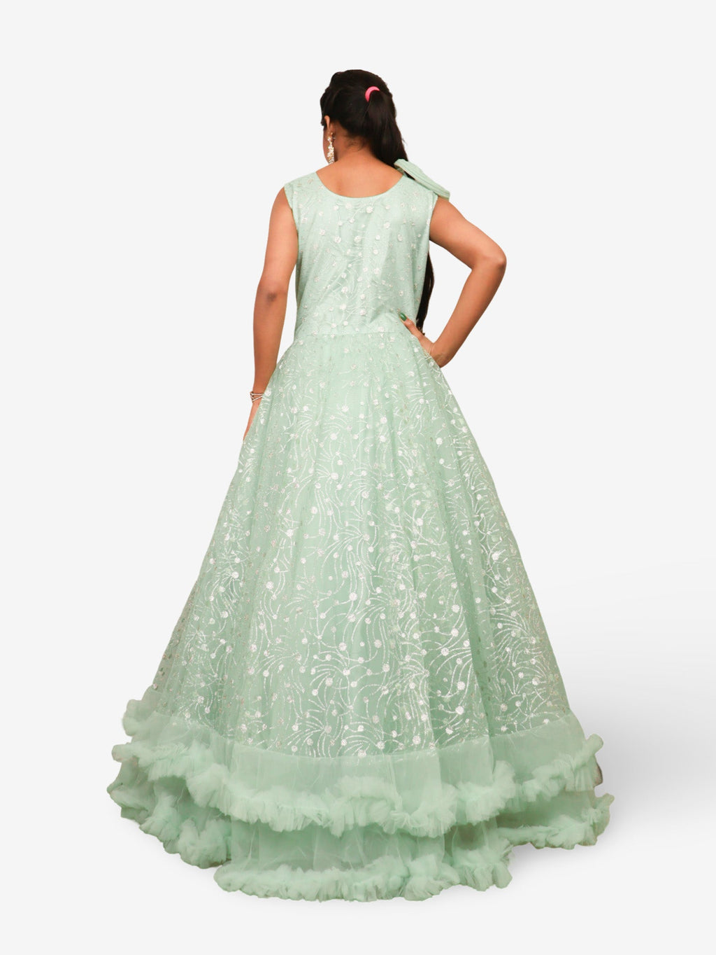 Gown with Mirror & Cut Dana Work by Shreekama