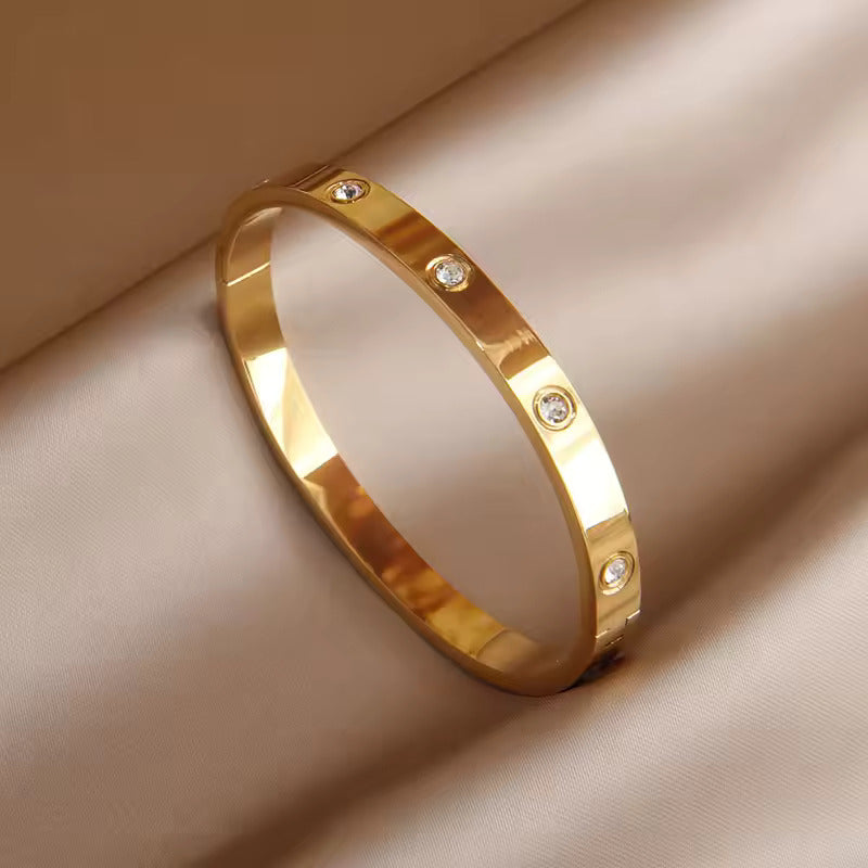 Crystal Love Bangle Bracelet - Sori Style-3